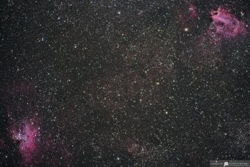M16 y M17 Eagle Nebula and Swan Nebula